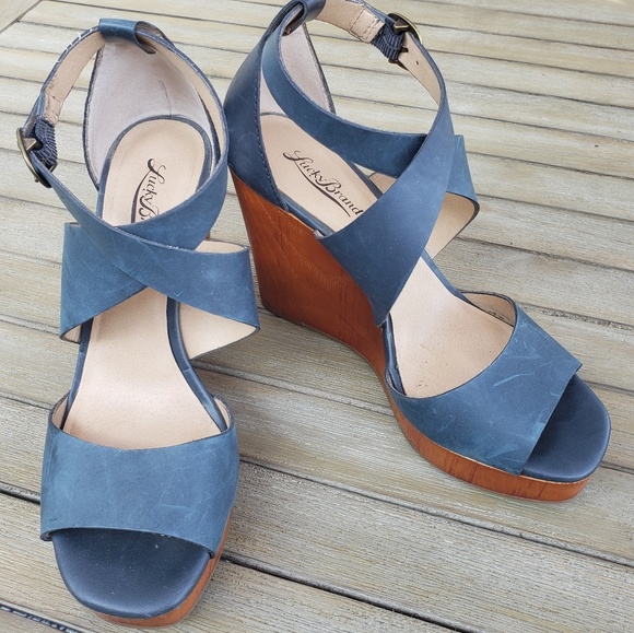 Lucky Brand Shoes - Lucky Brand Lyndell Wedges Platform Blue leather